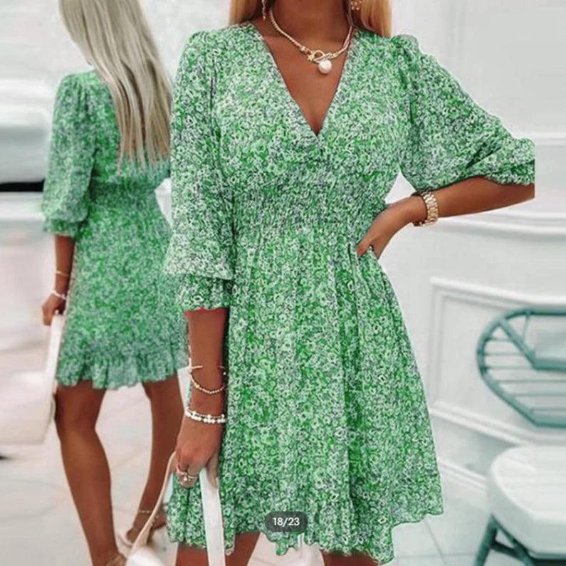 SUNNA | Vestido Floral Elegante y Sofisticado