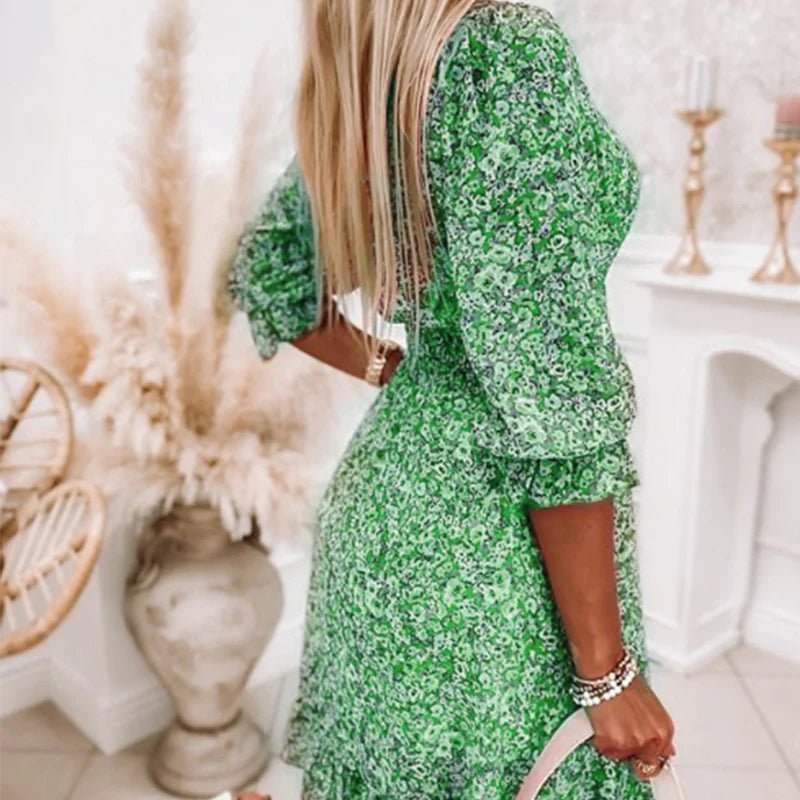 SUNNA | Vestido Floral Elegante y Sofisticado