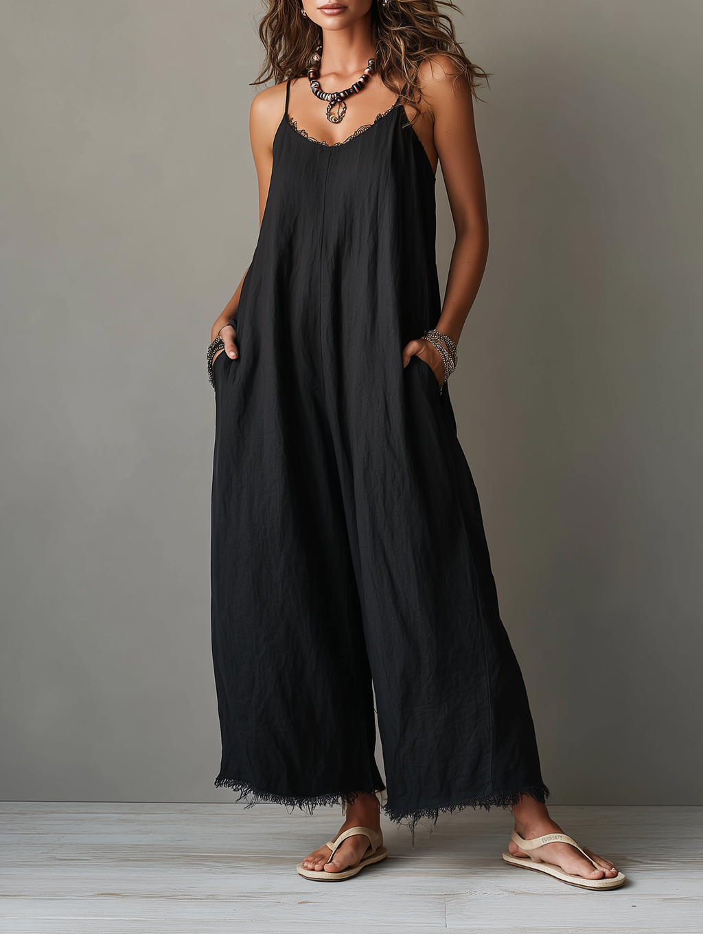 PAULINA | Mono Minimalista de Lino para Mujer