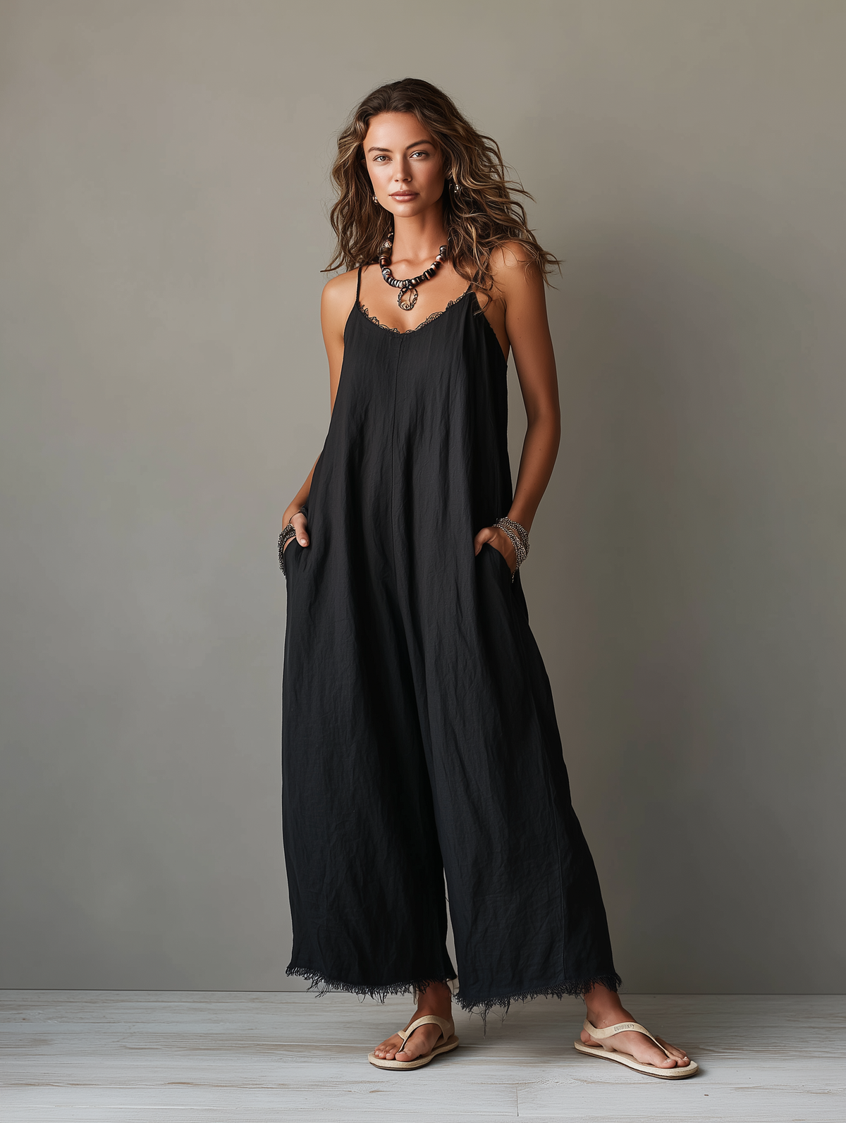 PAULINA | Mono Minimalista de Lino para Mujer