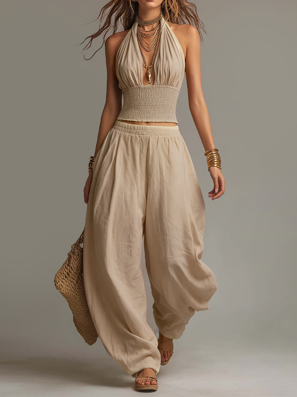 SIENA | Completo Boho en Tono Arena