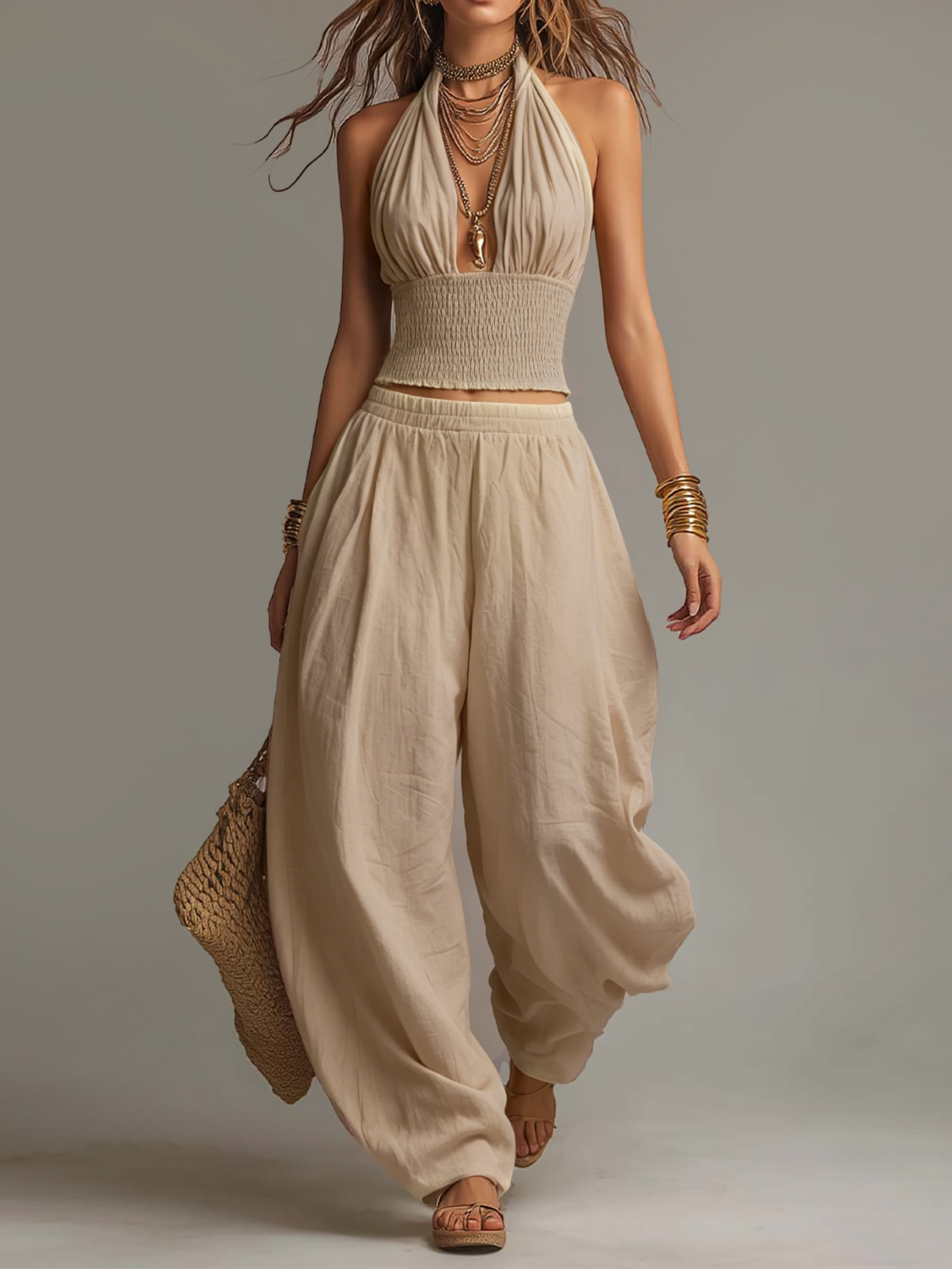 SIENA | Completo Boho en Tono Arena