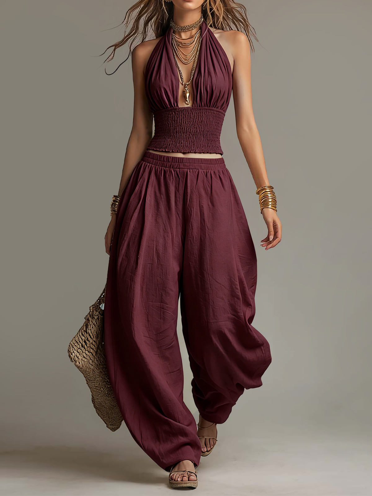 SIENA | Completo Boho en Tono Arena