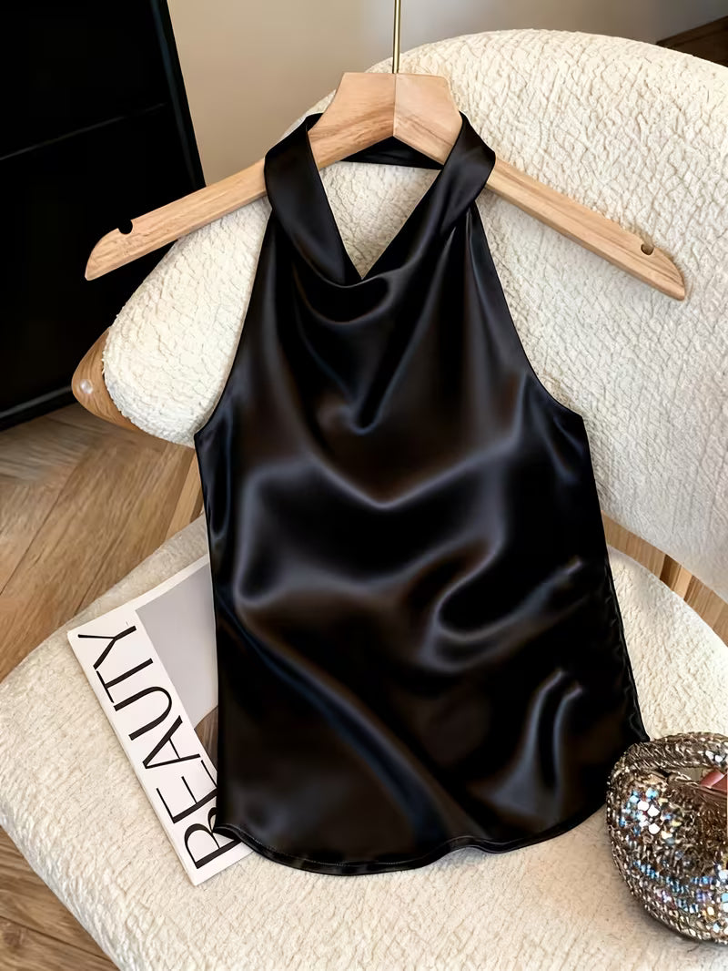 MANUELA | Top Halter Satinado