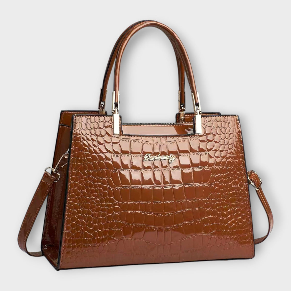 SILVIA | Bolso con Textura Cocodrilo