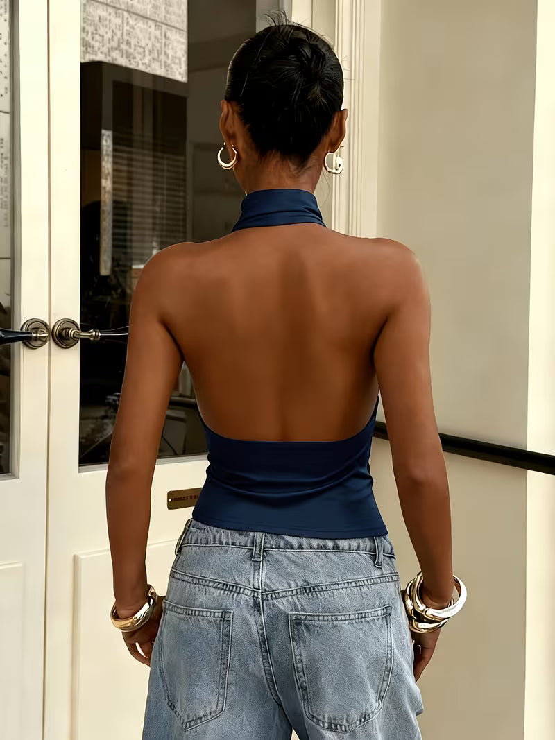 MANUELA | Top Halter Satinado