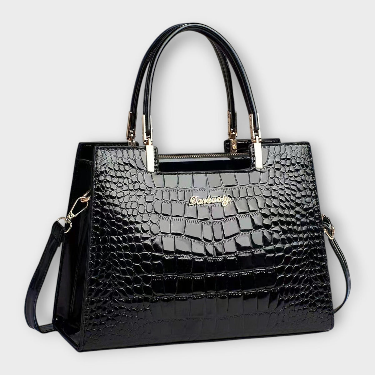 SILVIA | Bolso con Textura Cocodrilo