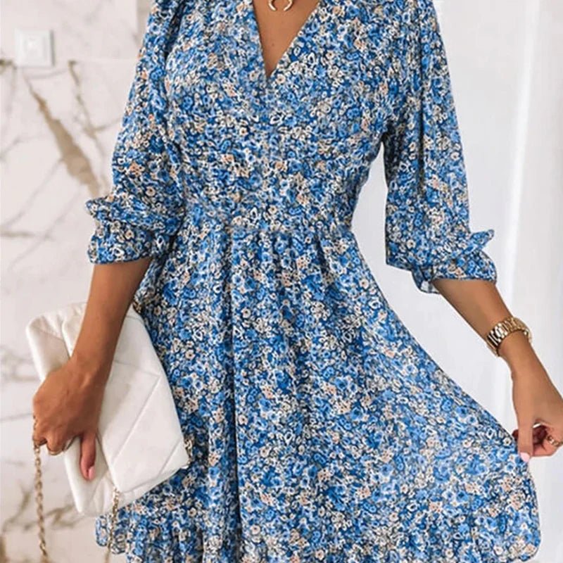 SUNNA | Vestido Floral Elegante y Sofisticado