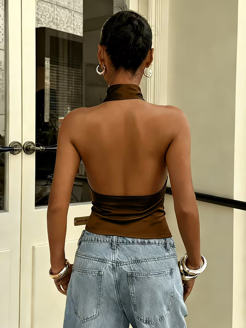 MANUELA | Top Halter Satinado