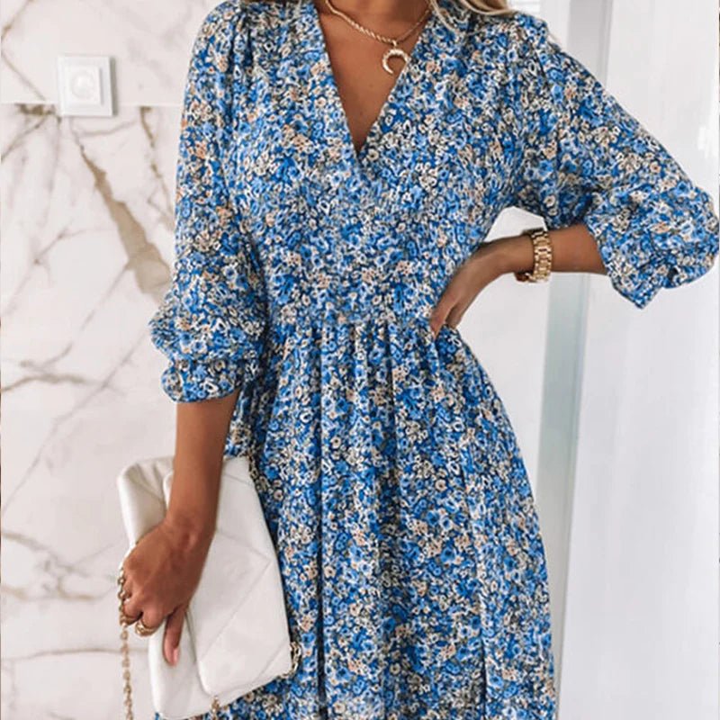 SUNNA | Vestido Floral Elegante y Sofisticado