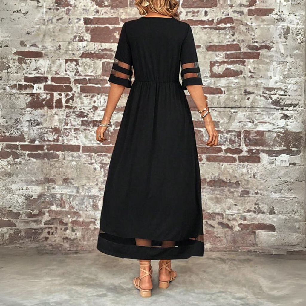 IDOIA | Vestido sin Mangas con Bolsillos y Bordado Floral