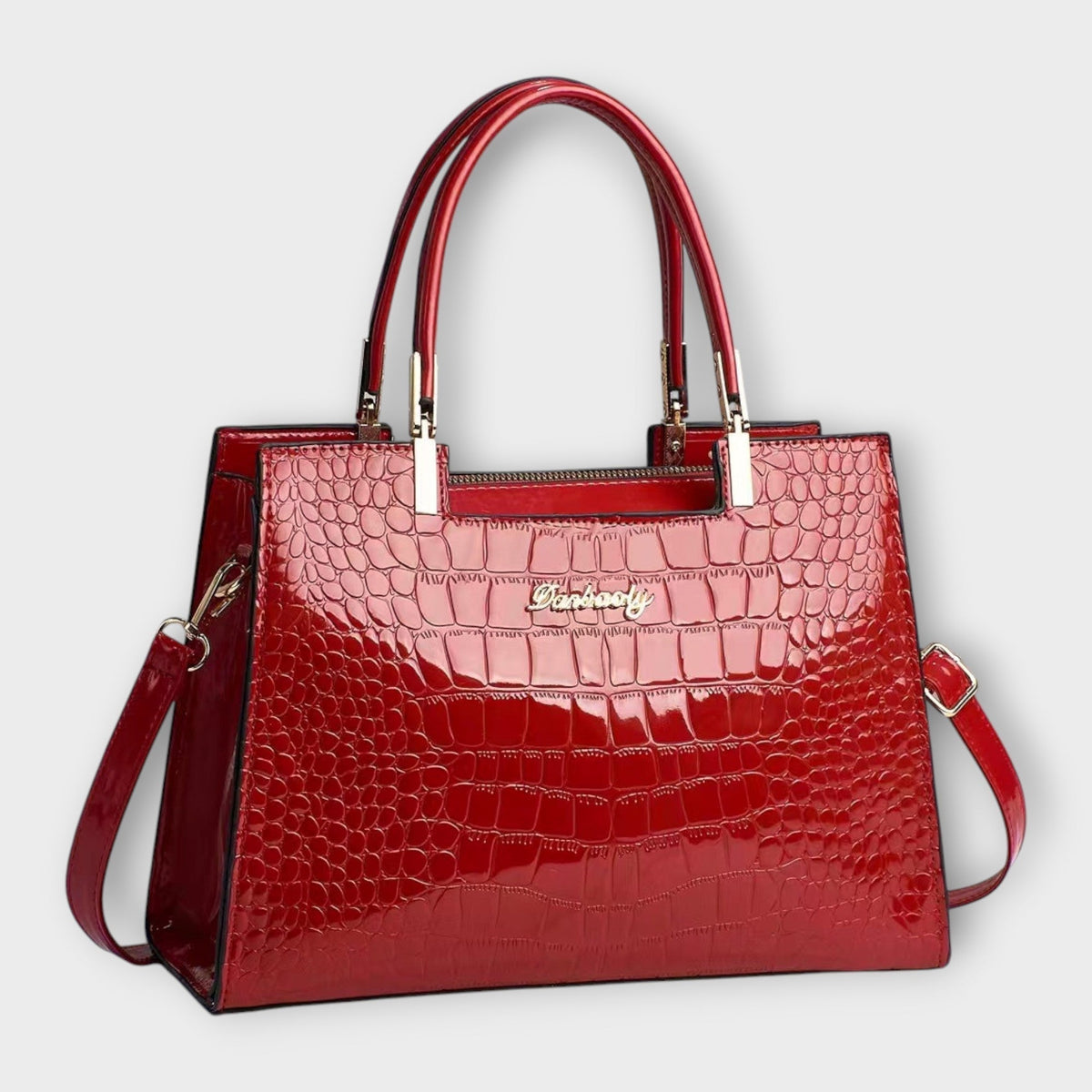 SILVIA | Bolso con Textura Cocodrilo