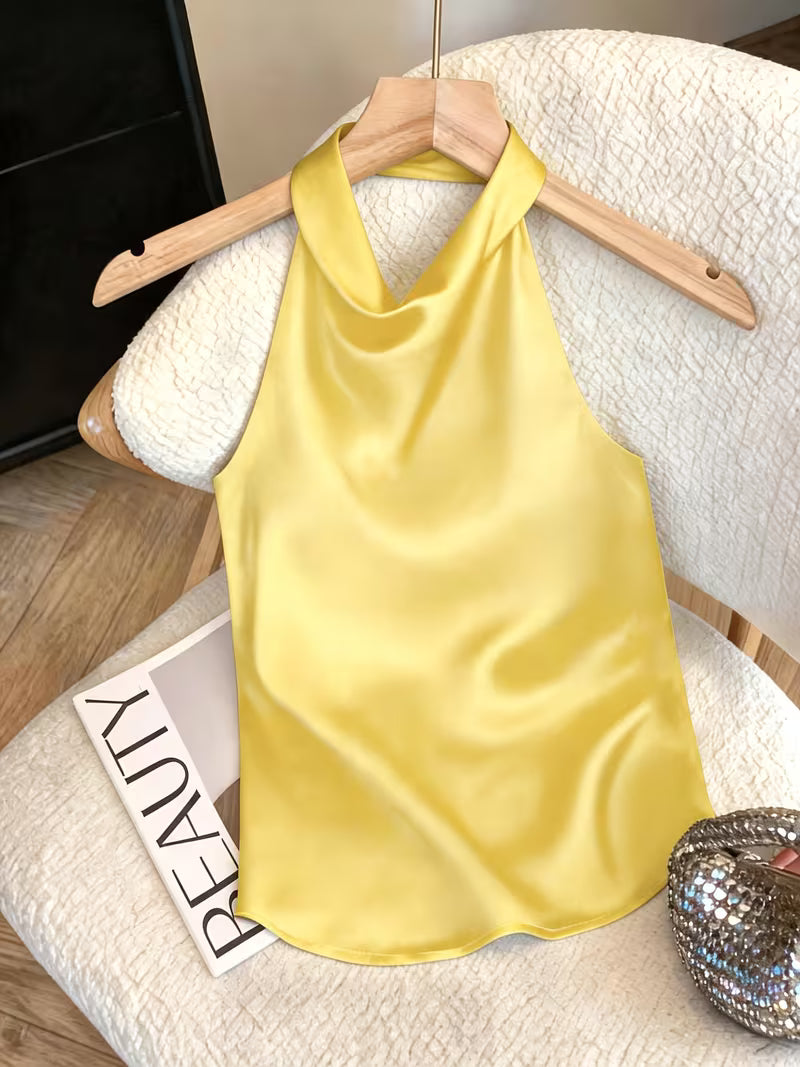 MANUELA | Top Halter Satinado