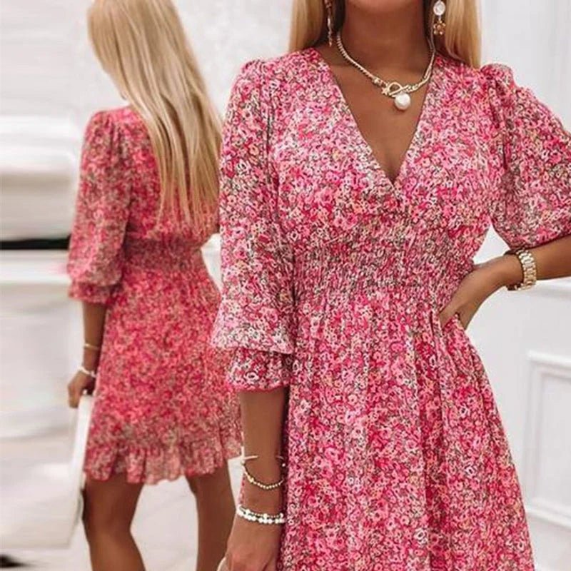 SUNNA | Vestido Floral Elegante y Sofisticado