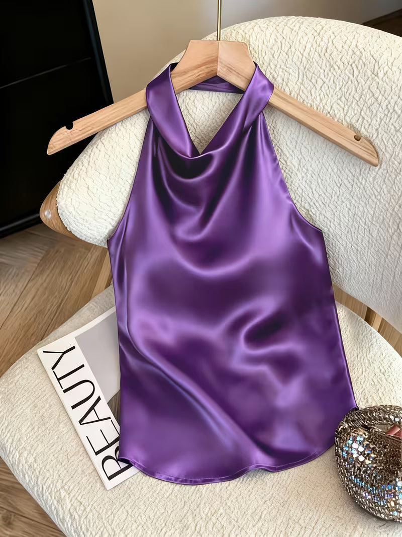 MANUELA | Top Halter Satinado