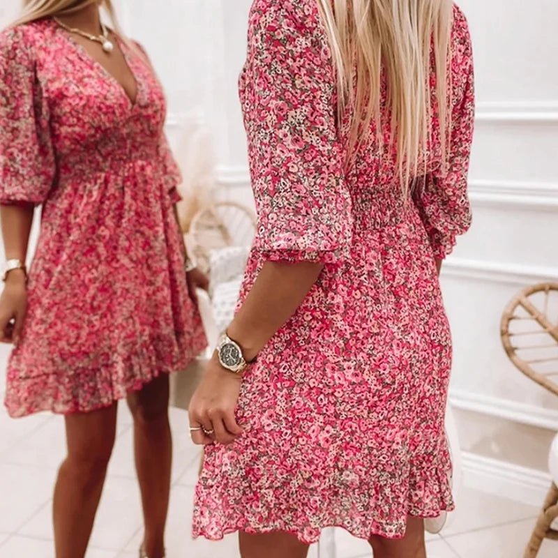 SUNNA | Vestido Floral Elegante y Sofisticado
