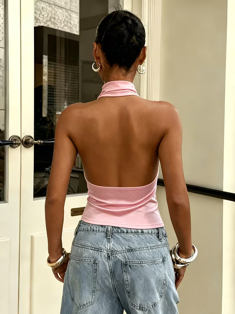 MANUELA | Top Halter Satinado