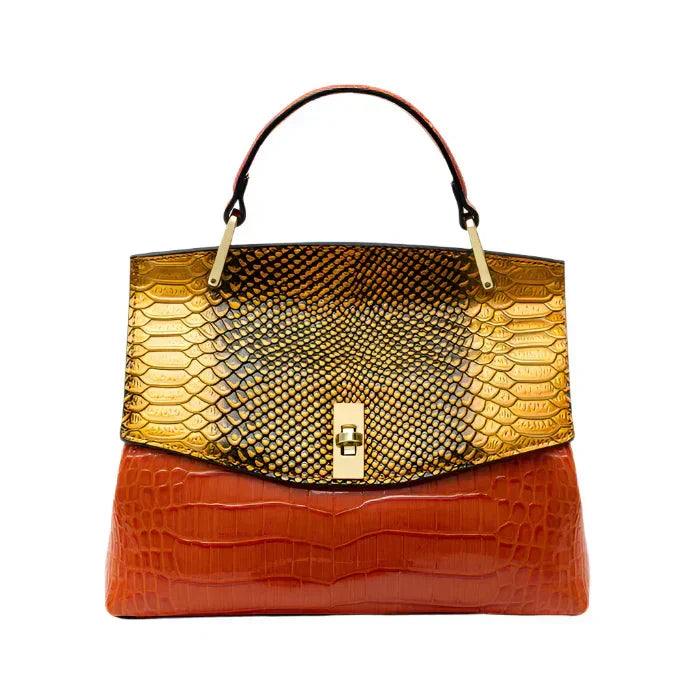 ALICIA | Bolso Estructurado Efecto Serpiente