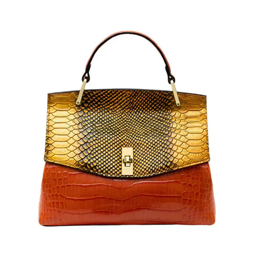 ALICIA | Bolso Estructurado Efecto Serpiente