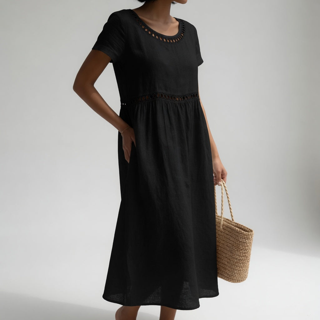 ADELA | Vestido Bordado Fluido
