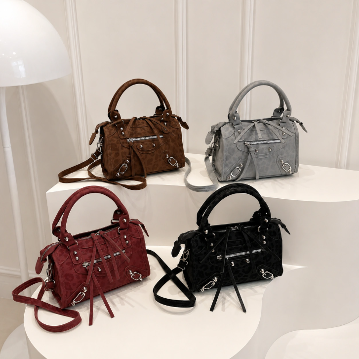 REBEL | Bolso Bowling con Remaches