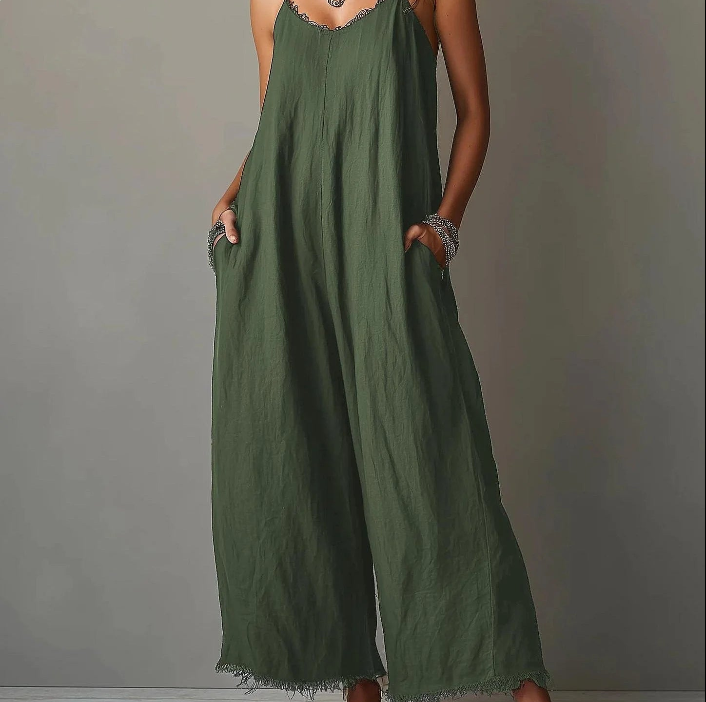 PAULINA | Mono Minimalista de Lino para Mujer