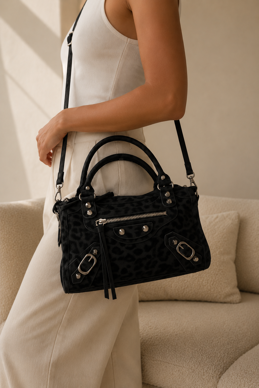 REBEL | Bolso Bowling con Remaches