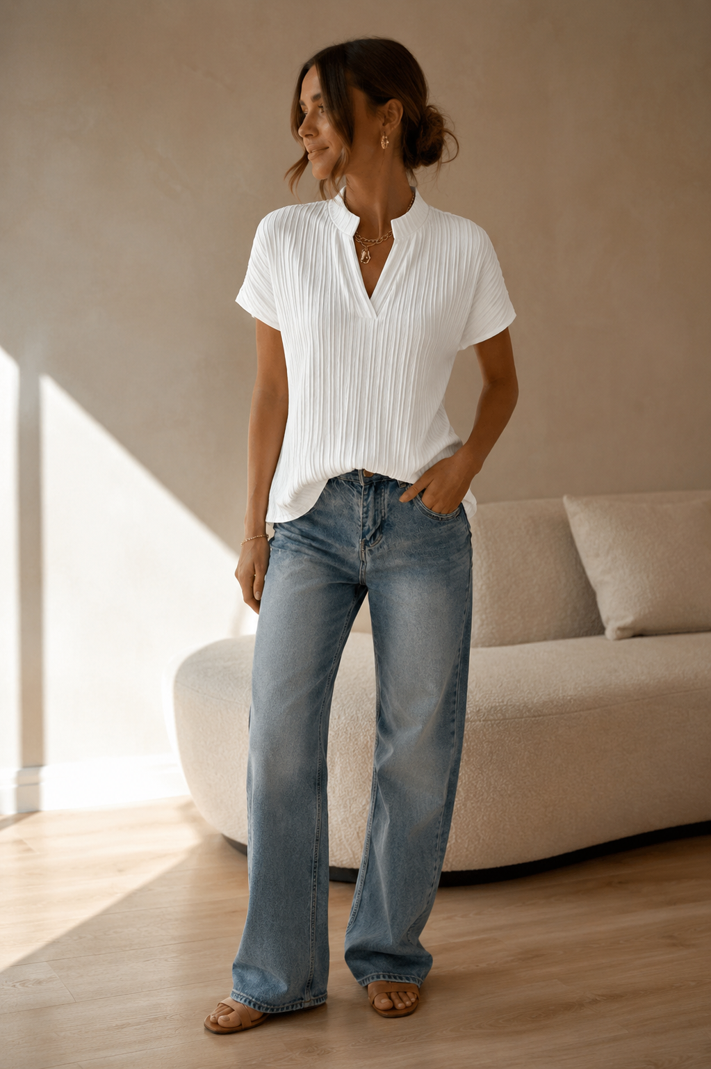 KAYRA | Blusa Textura Plisada