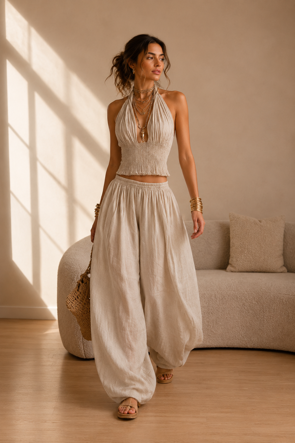 SIENA | Completo Boho en Tono Arena