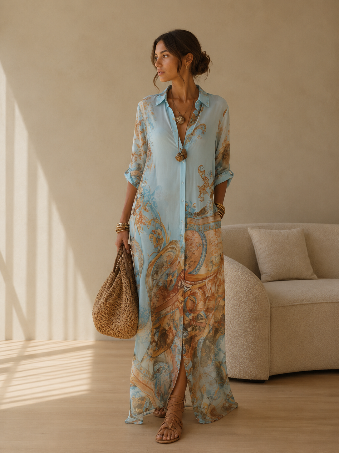 MALENA – Vestido Boho Costa Azul