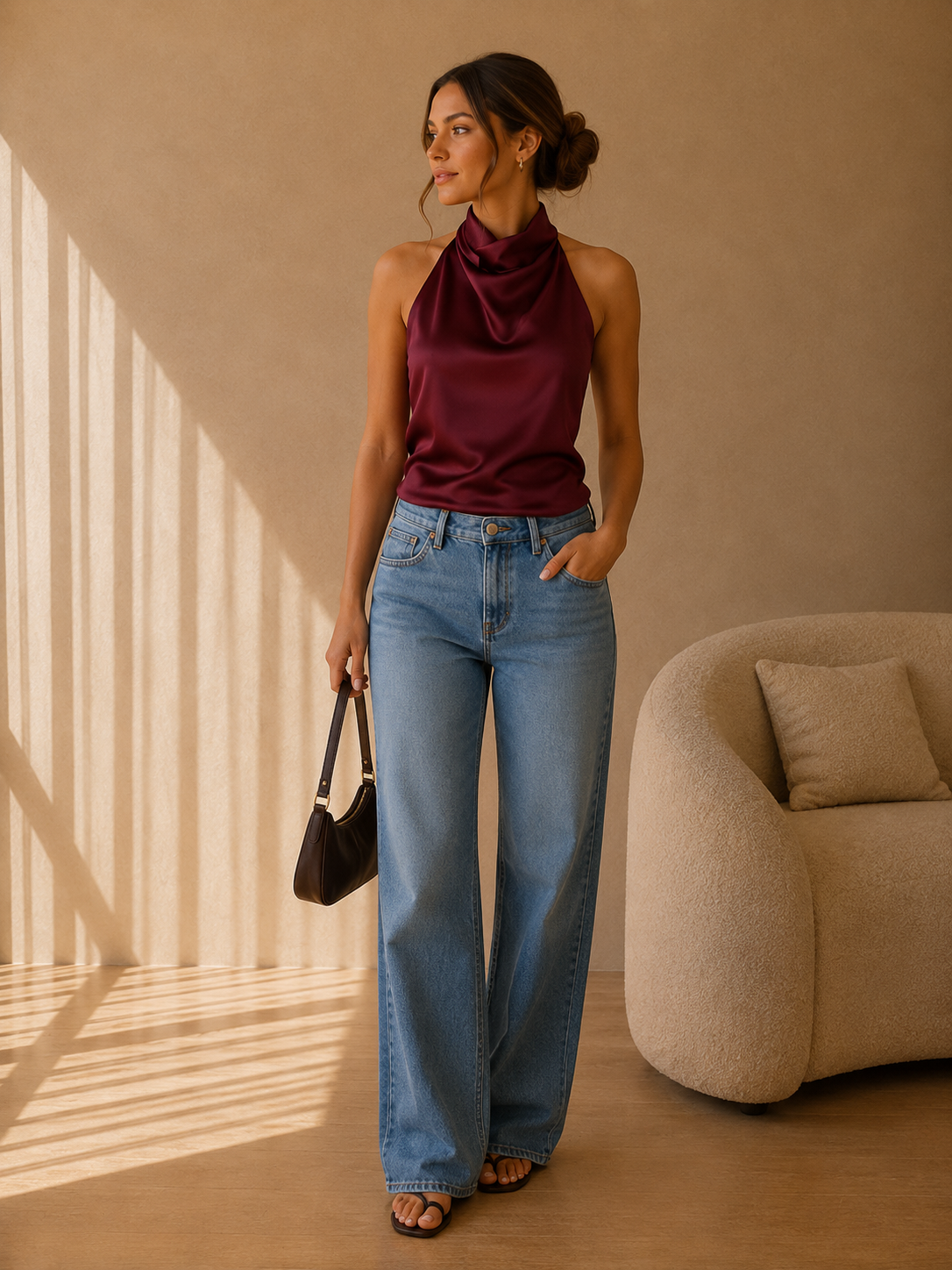 MANUELA | Top Halter Satinado