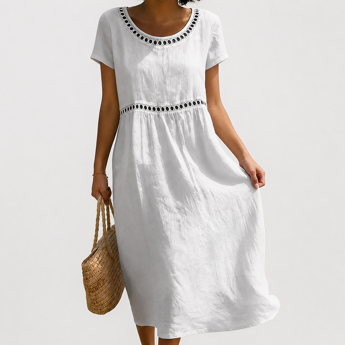 ADELA | Vestido Bordado Fluido