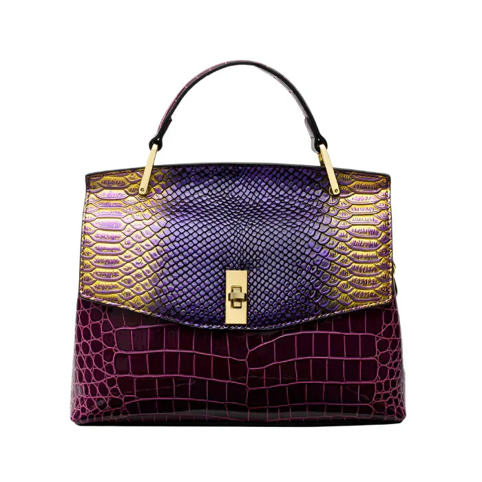 ALICIA | Bolso Estructurado Efecto Serpiente