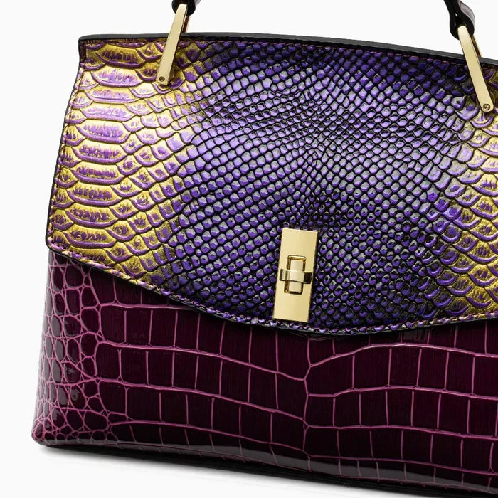 ALICIA | Bolso Estructurado Efecto Serpiente