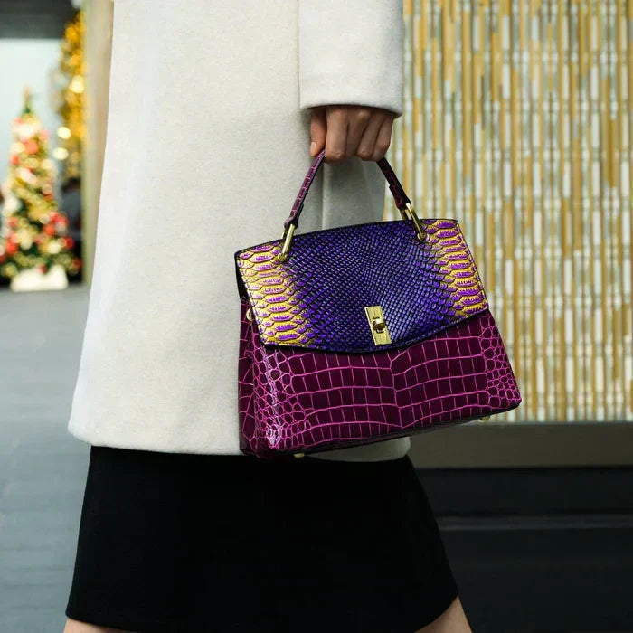 ALICIA | Bolso Estructurado Efecto Serpiente