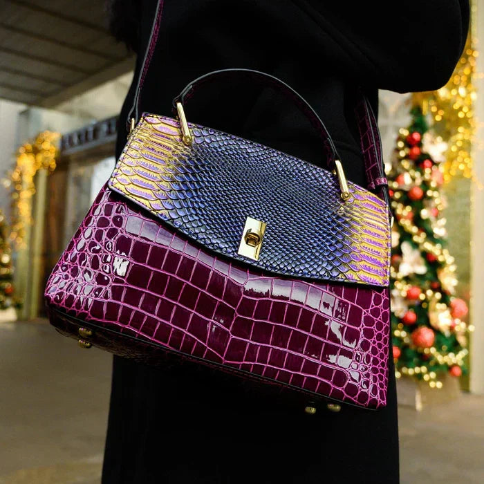 ALICIA | Bolso Estructurado Efecto Serpiente