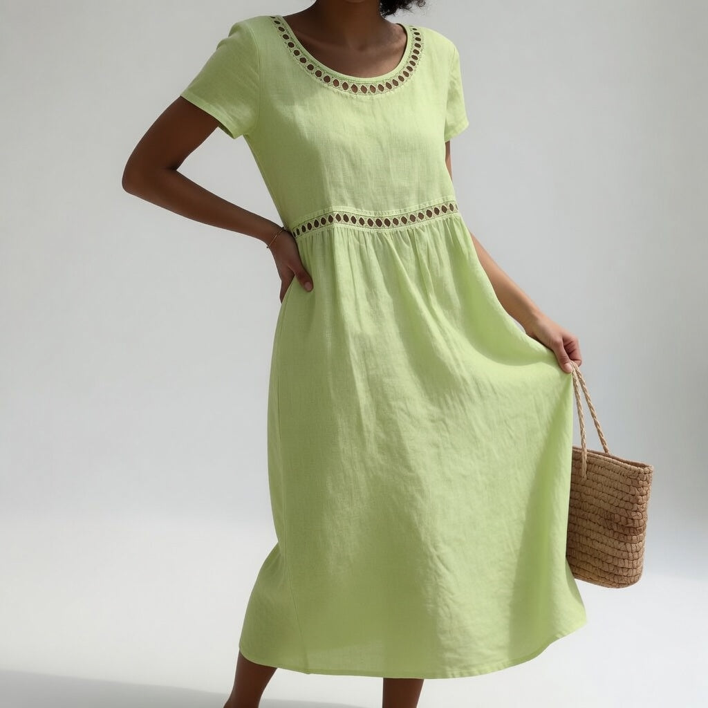 ADELA | Vestido Bordado Fluido