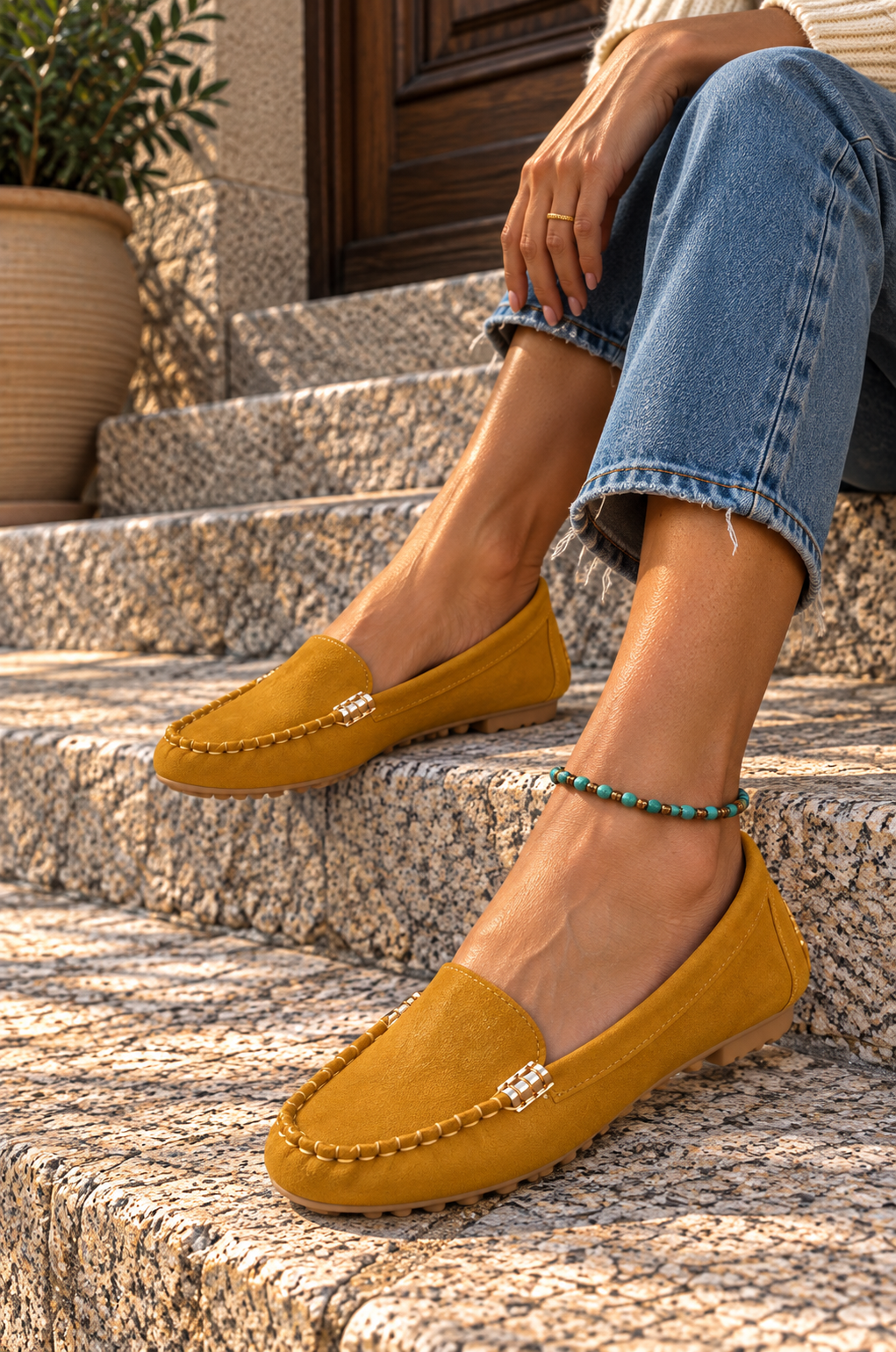 ALANA | Mocasines con Detalle Metálico