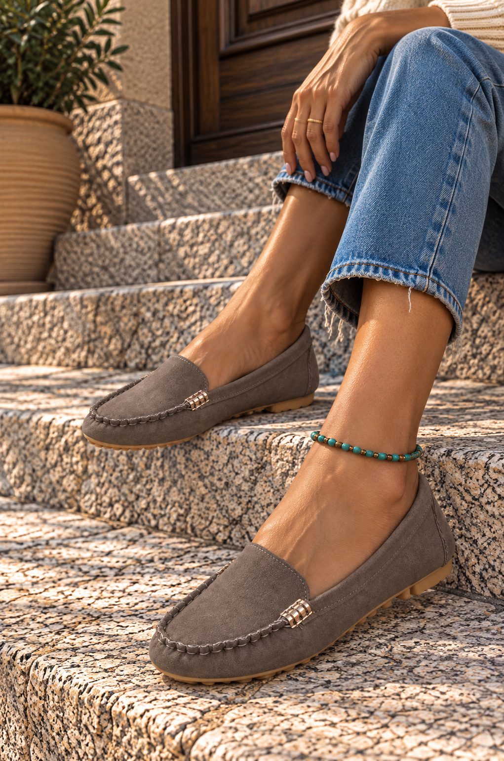 ALANA | Mocasines con Detalle Metálico