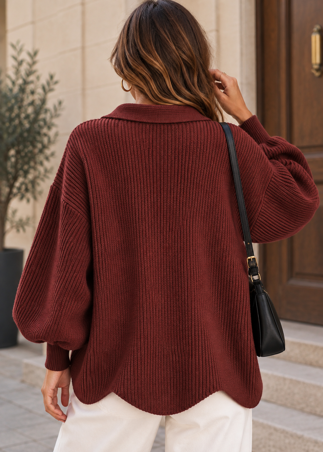 COLETTE | Cárdigan Oversize con botones Dorados