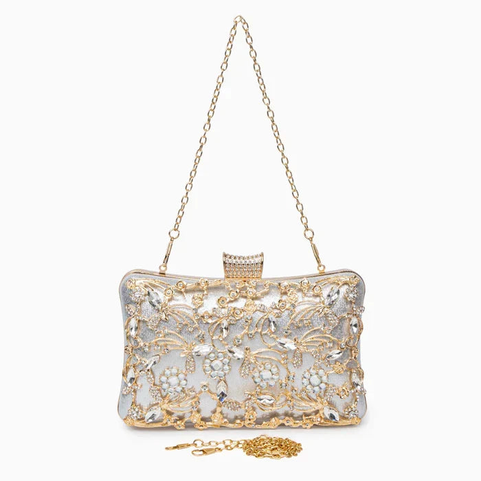 EMMA | Clutch con Cristales y Nudo