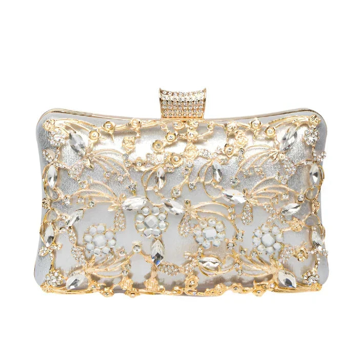 EMMA | Clutch con Cristales y Nudo
