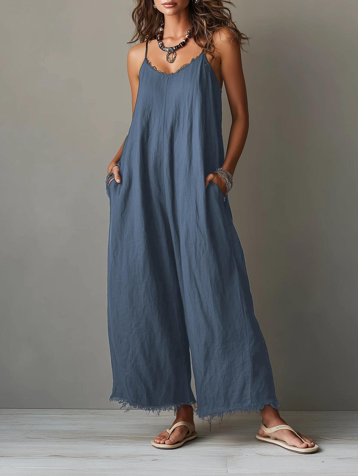 PAULINA | Mono Minimalista de Lino para Mujer