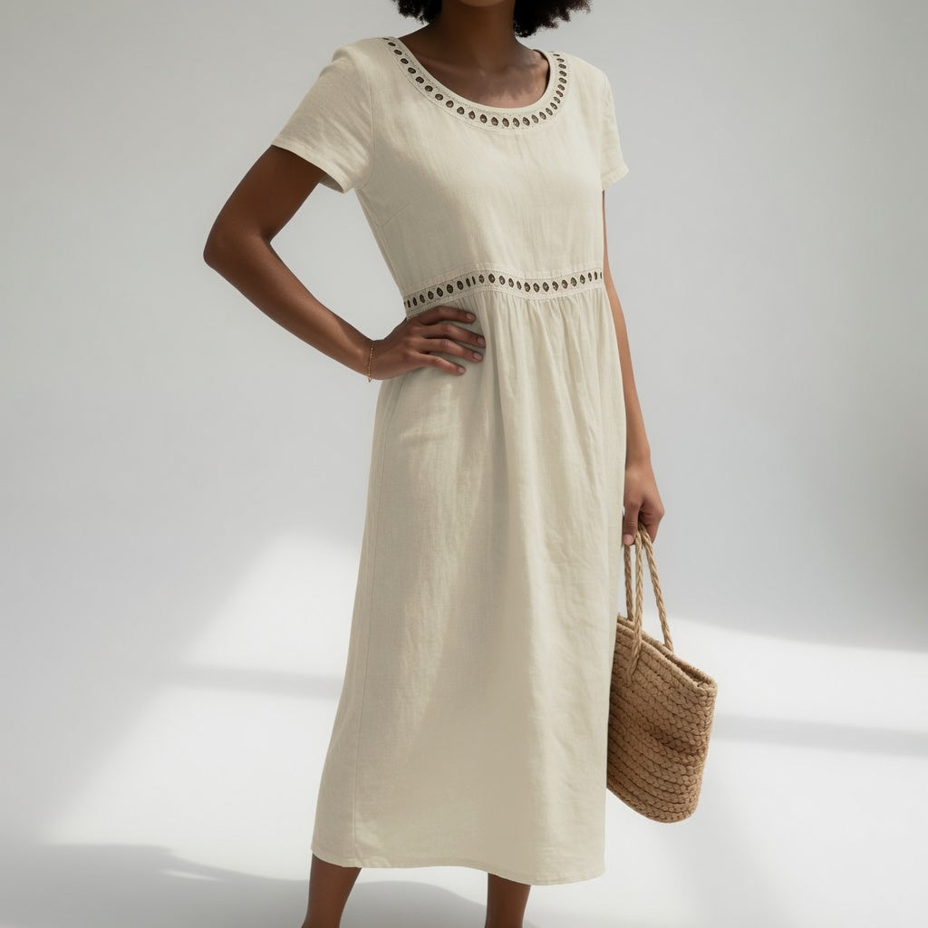 ADELA | Vestido Bordado Fluido