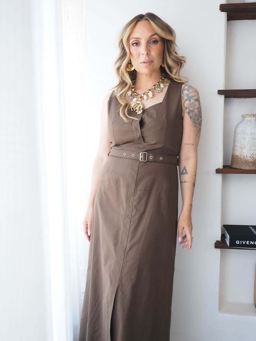 CELIA | Vestido Largo con Cinturón