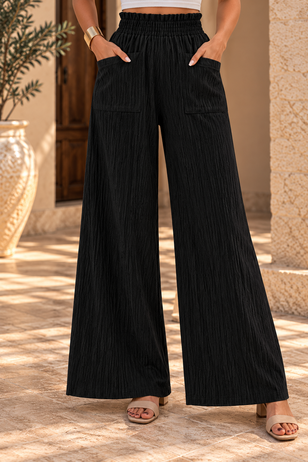 THALIA | Pantalón Textura Natural