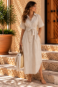 ROCÍO | Vestido veraniego a rayas, elegante y sofisticado