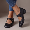MATILDE | Zapatos de Tacón Ancho con Hebilla