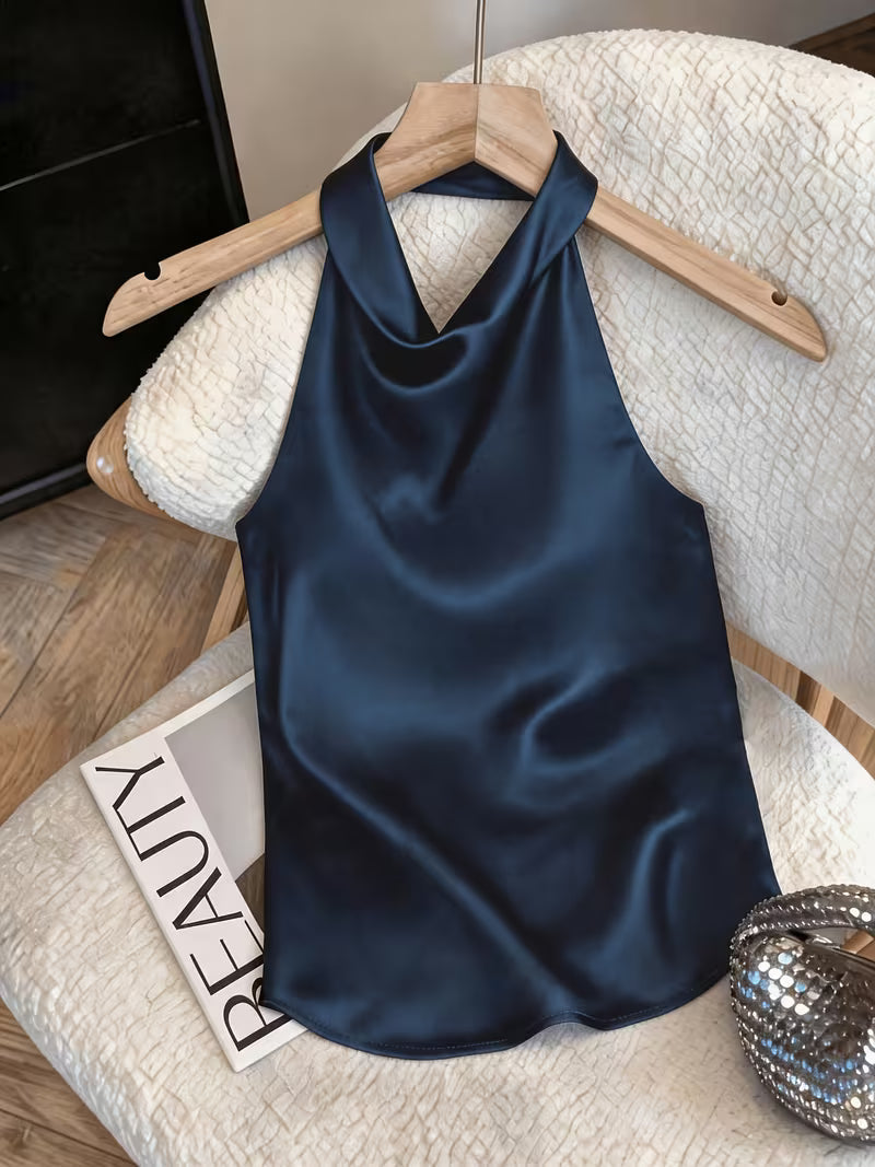 MANUELA | Top Halter Satinado