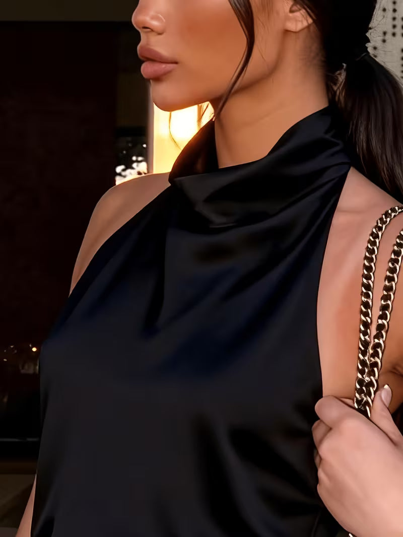 MANUELA | Top Halter Satinado